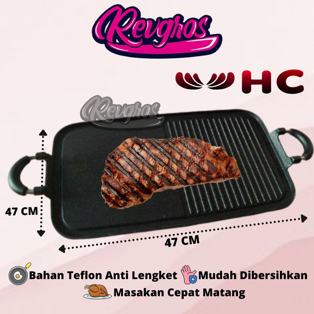 PEMANGGANG BBQ HC / PEMANGGANG DAGING DAN SHABU / PANGGANGAN KOREA / ALAT PEMANGGANG ANTI LENGKET