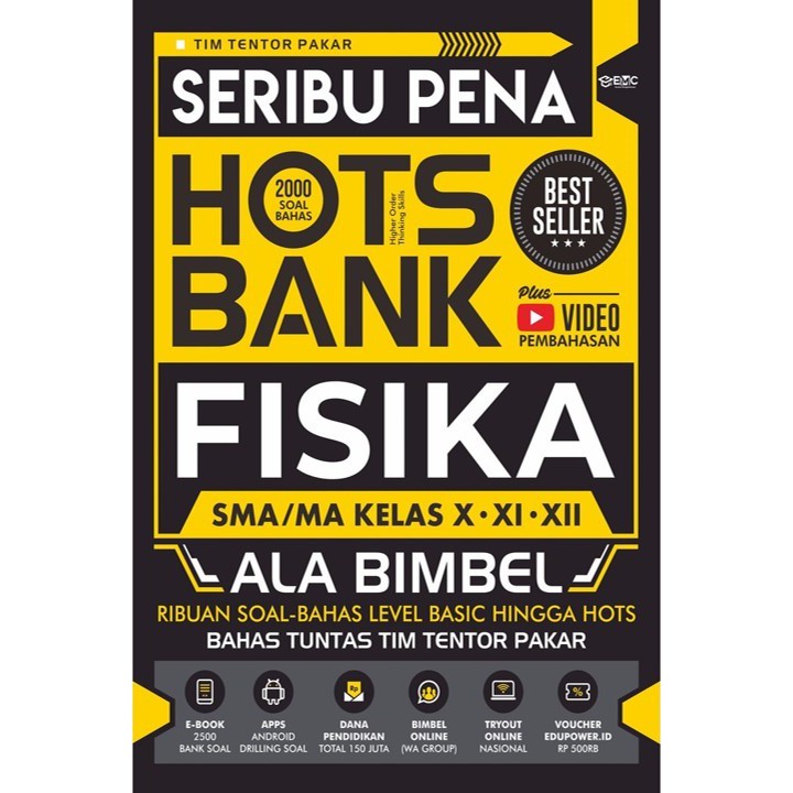 PAKET SOAL SMA ALA BIMBEL /  SERIBU PENA HOTS BANK MATEMATIKA,KIMIA,FISIKA,BIOLOGI SMA/MA-FISIKA SMA