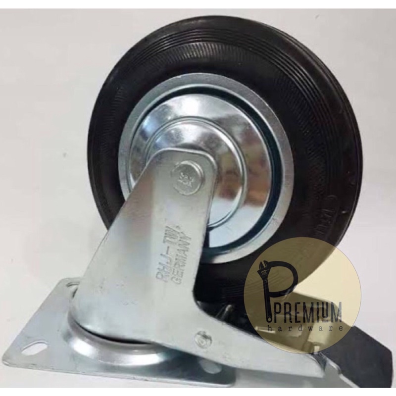 RODA KARET REM 3" 4" 5” HIDUP RODA TROLLEY RODA ETALASE 75MM 100M 125MM RODA TROLI