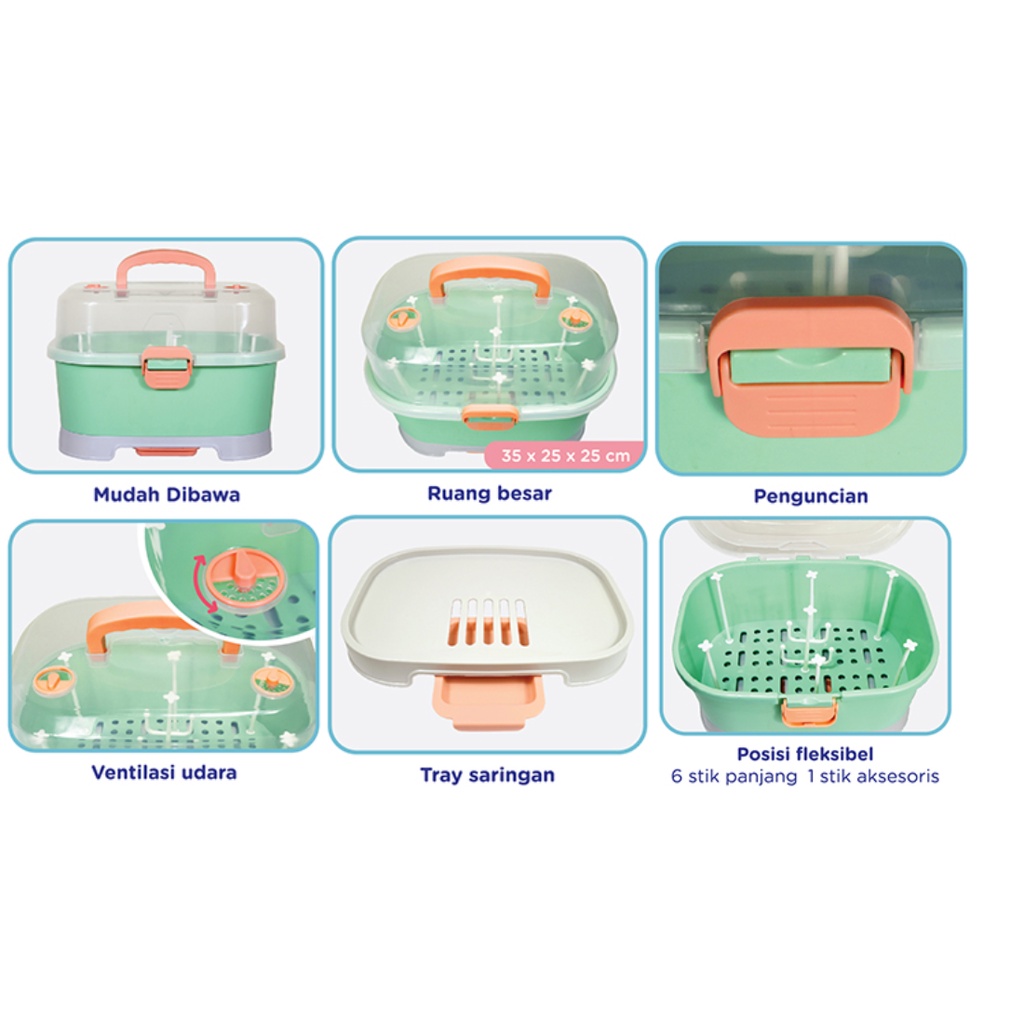 Baby Safe DR006 Portable Drying Rack | Rak Pengering Botol