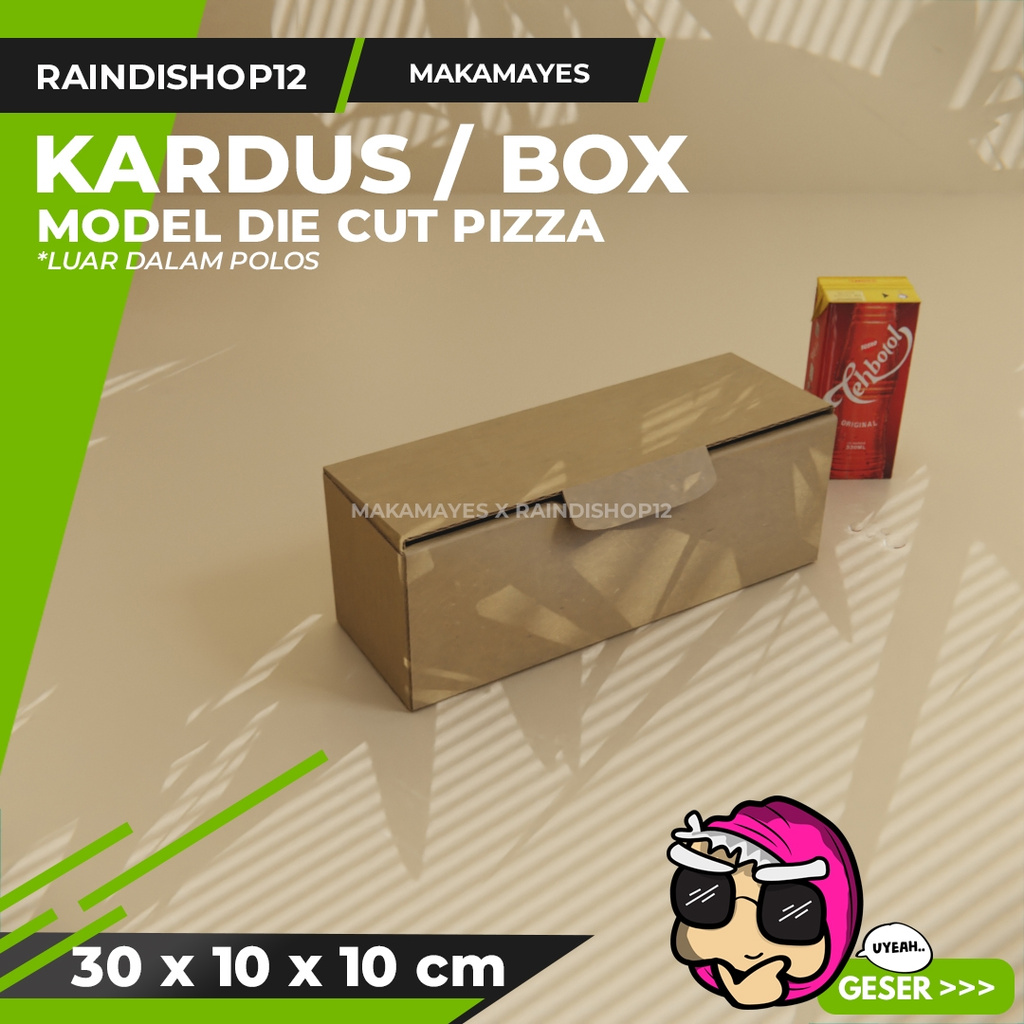 

(MIN 5 PCS) BOX 30 X 10 X 10 CM KARDUS DIE CUT PIZZA KEMASAN PACKAGING KADO