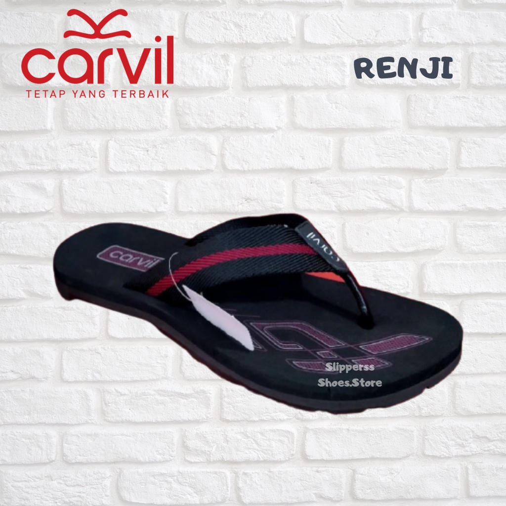 CARVIL RENJI/sandal carvil jepit/sandal carvil original/sandal termurah/sandal hiking/sandal terbaru/sandal pria/sandal wanita/size 38-43