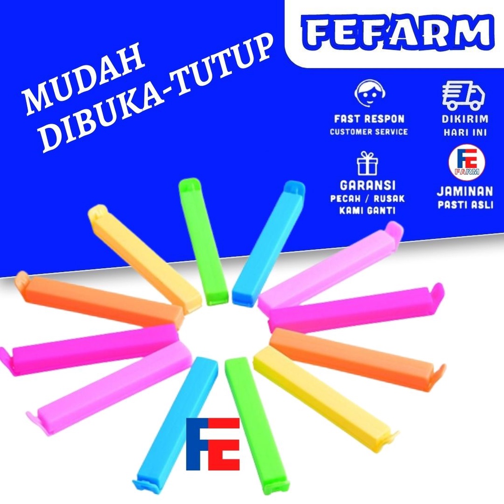 Penjepit Kemasan Susu kucing Snack Food Seal Clip Klip Plastik Fefarm