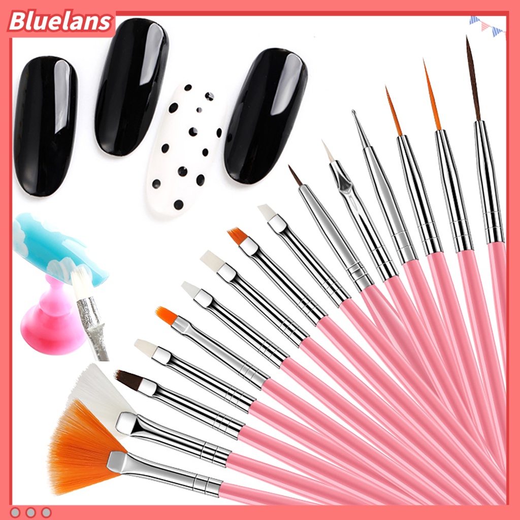 Bluelans 15Pcs / Set Pen Perawatan Kuku Bahan Plastik Ramah Kulit Untuk Manicure