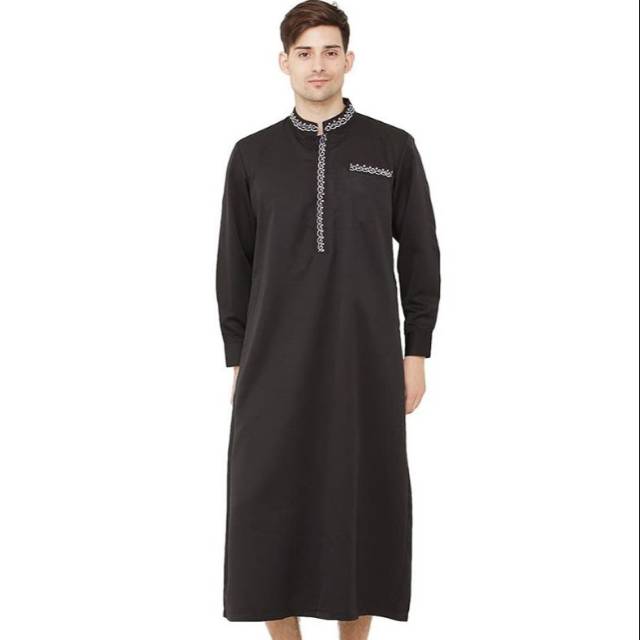 baju gamis pria, busana mualim pria ,baju koko pria, gamis koko Mmt024