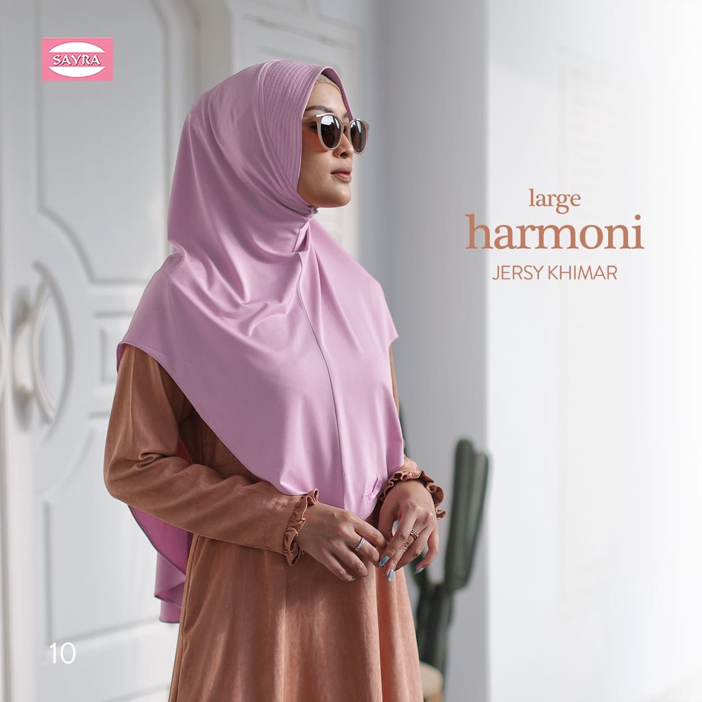 Jilbab Instan Bergo Harmoni Large & XL Jersy Khimar Ori Sayra SAYRA1-PINK