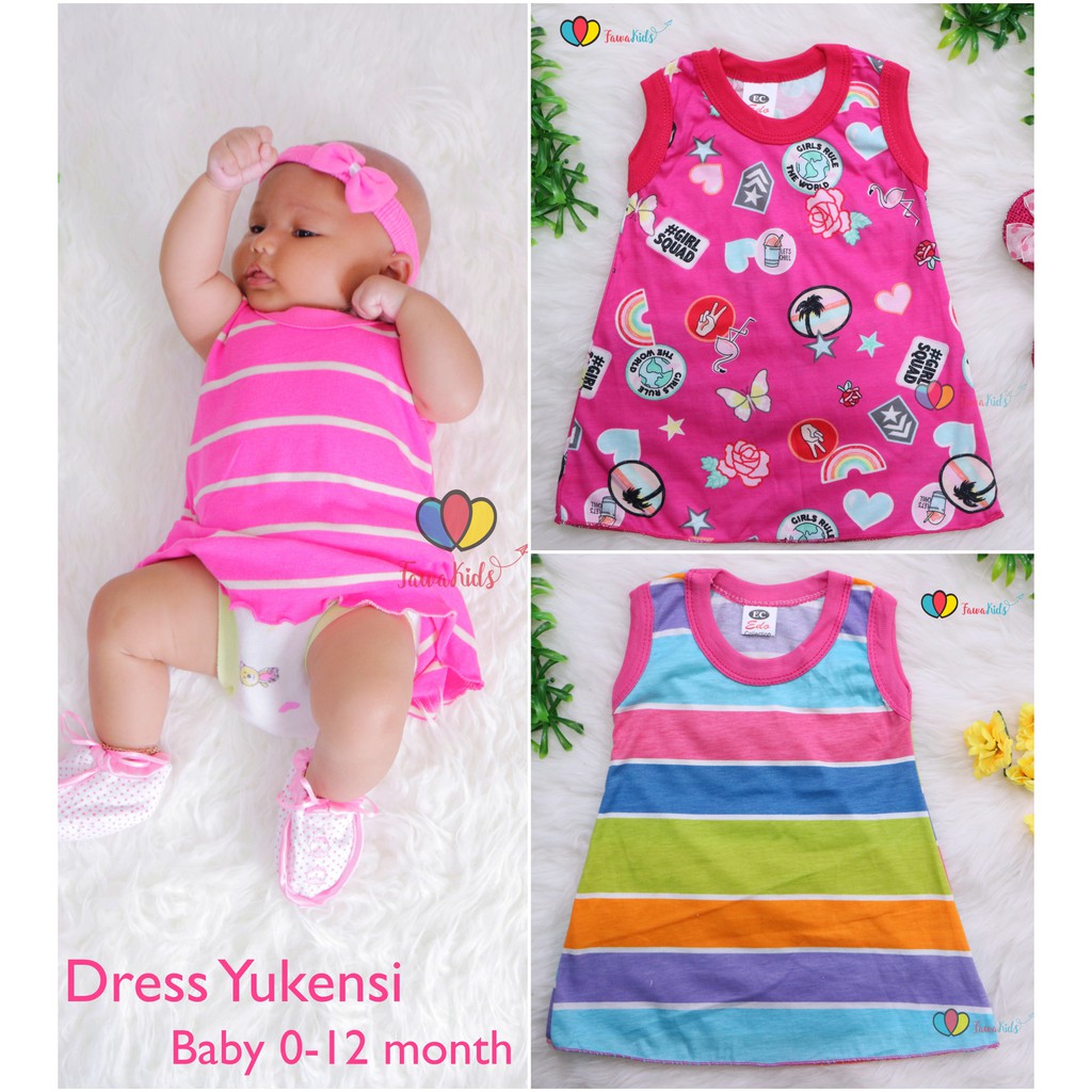 Dress Kensi Bayi  uk 0 12  Bulan  Baju  Tidur Baby Adem 