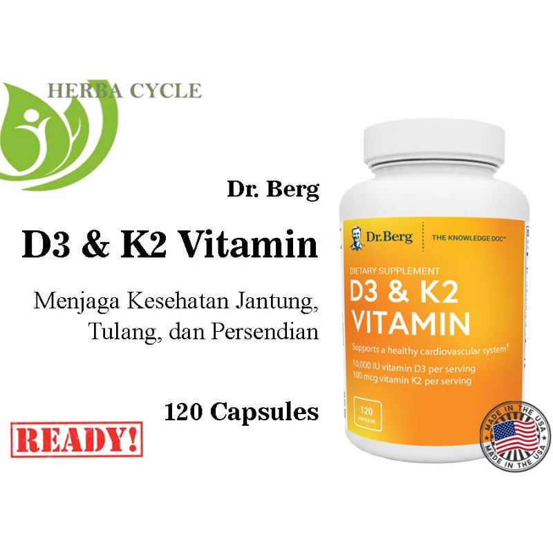 Vitamin Kesehatan Dr. Berg D3 & K2 10000IU ORIGINAL USA