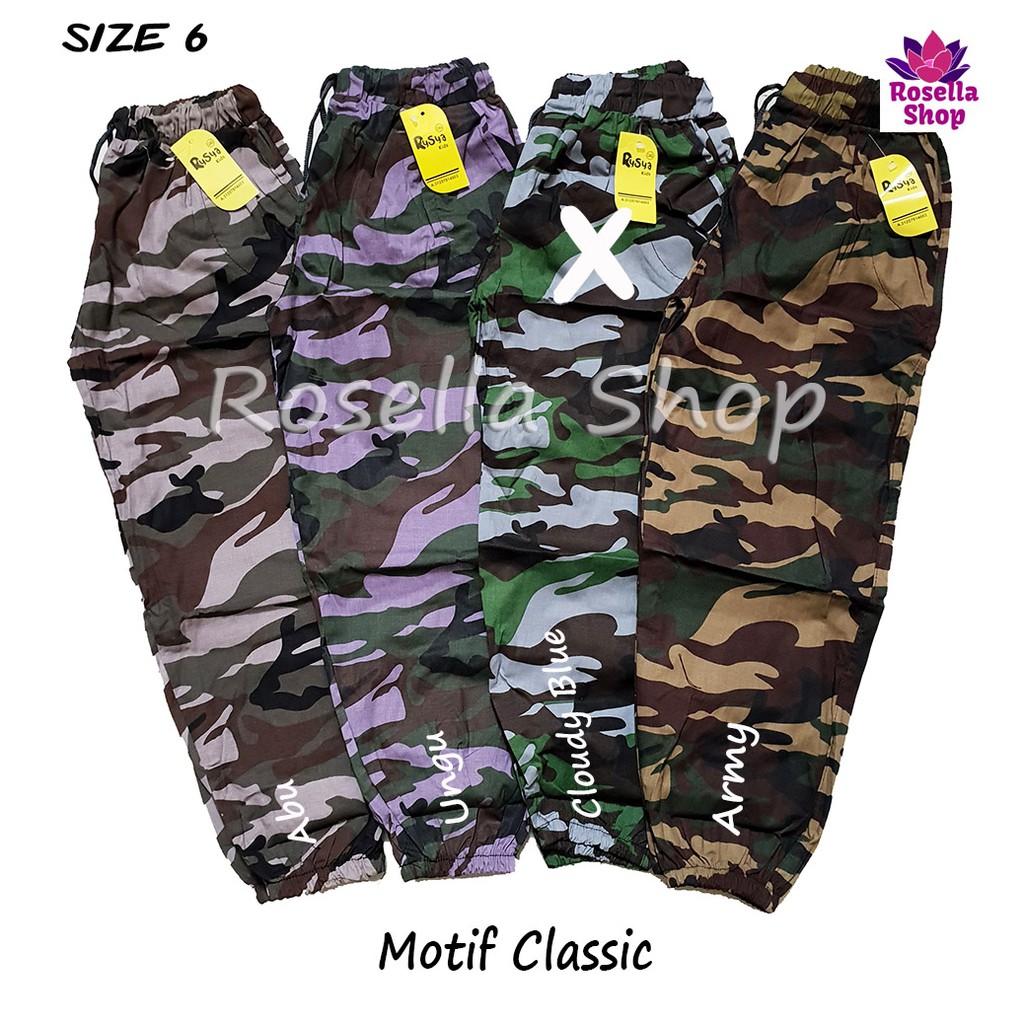 Celana Jogger Army Size 6 Joger Loreng Anak 5 6 7 Tahun Celana Jogger Army Size 6 Joger Loreng Anak 5 6 7 Tahun