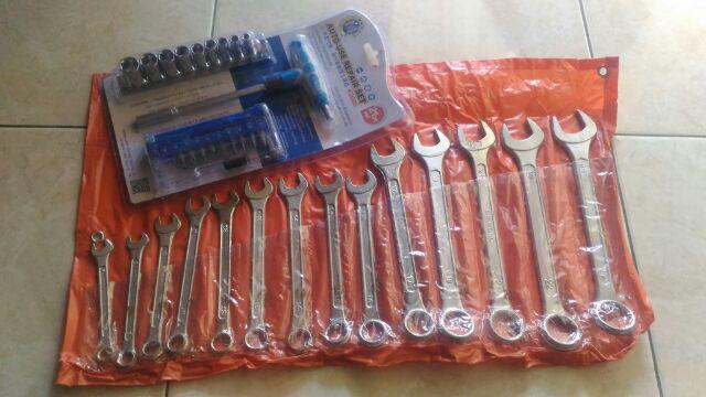 Kunci Ring Pas Set 11 Pcs 8-24mm Alat Perkakas Komplit