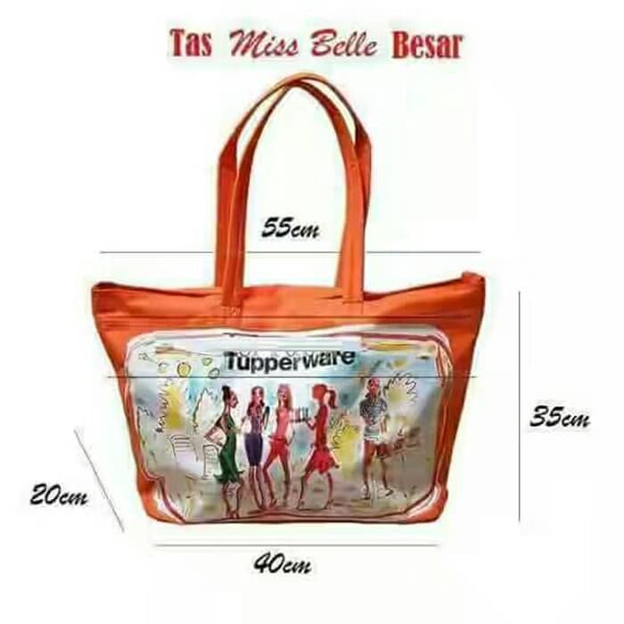 Tas Kitbag Miss Belle Orange Tupperware