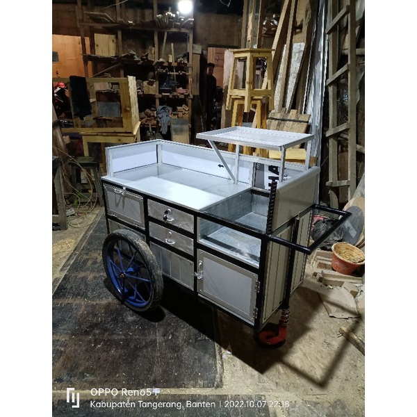 gerobak gorengan gerobak alumunium gerobak serbaguna bisa custom