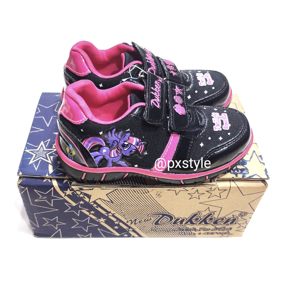 Sepatu Anak Little Pony Perempuan Duken/Sepatu Sekolah Hitam Anak Cewe Little Pony/Sepatu Little Pony