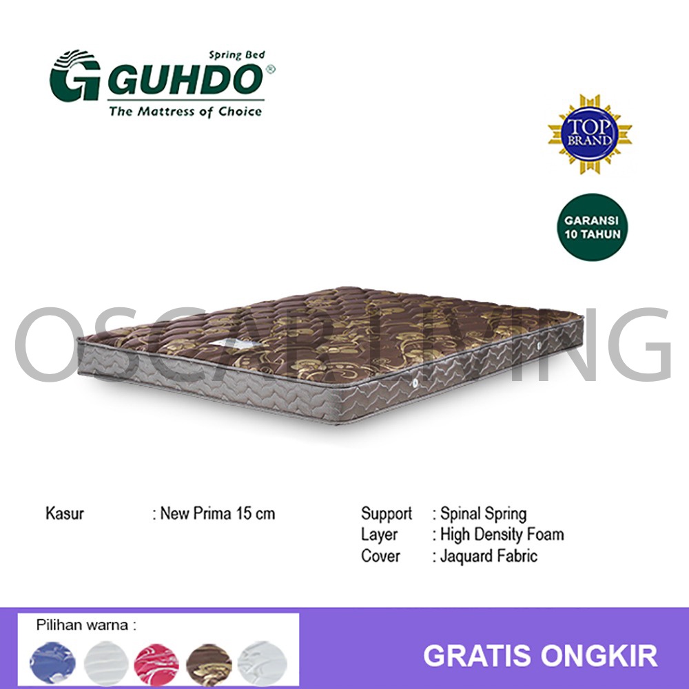 Jual Guhdo Kasur Springbed New Prima 15cm Coklat Mattress Only Khusus