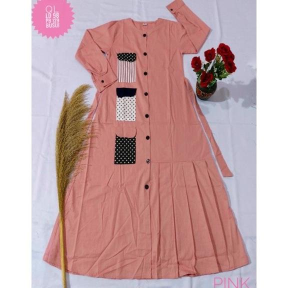 COD Baru Gamis saku matt sigaret gamis anak remaja BY queen lazuard ory yy