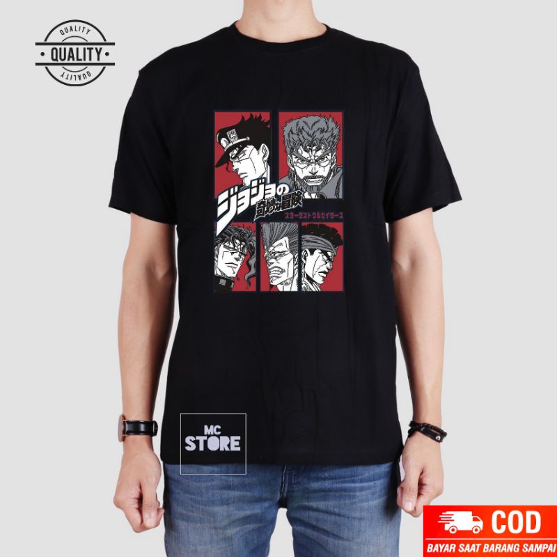 Kaos Anime Jojo's / T-shirt Pria Anime Pakaian