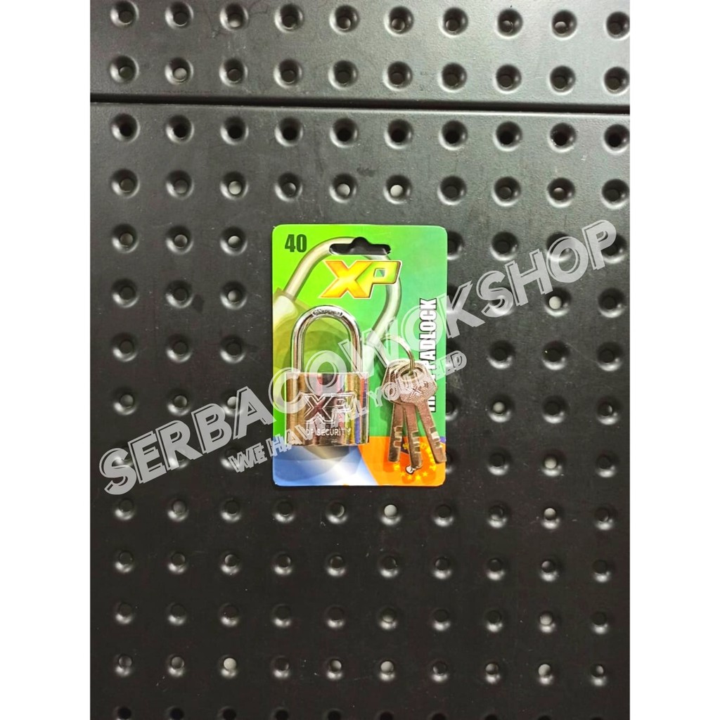 Xp Tool Gembok Putih 40 mm Leher Pendek Chrome Gembok Pelor Termurah Berkualitas