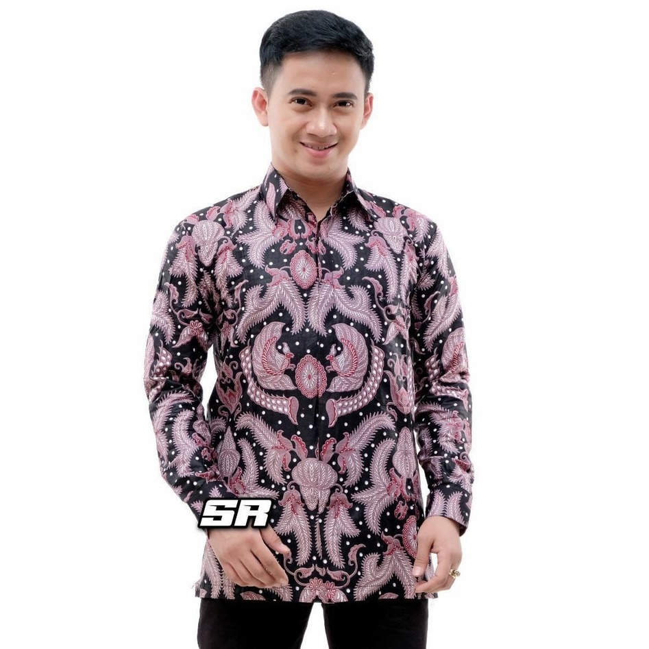 Batik pria / BajuBatikpria / Kemejabatiklenganpanjang size m l xl xxl Atasan batik seragam terlaris