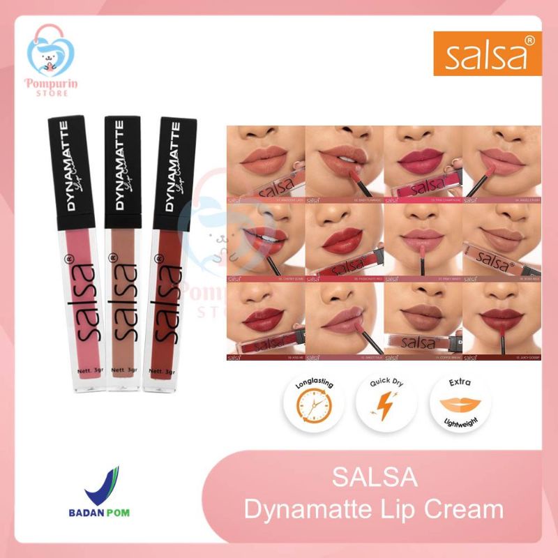 Salsa Dynamatte Lip Cream, formula yang ringan, tahan lama dan transferproof