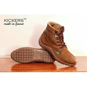 sepatu boots pria kickers diesel brown