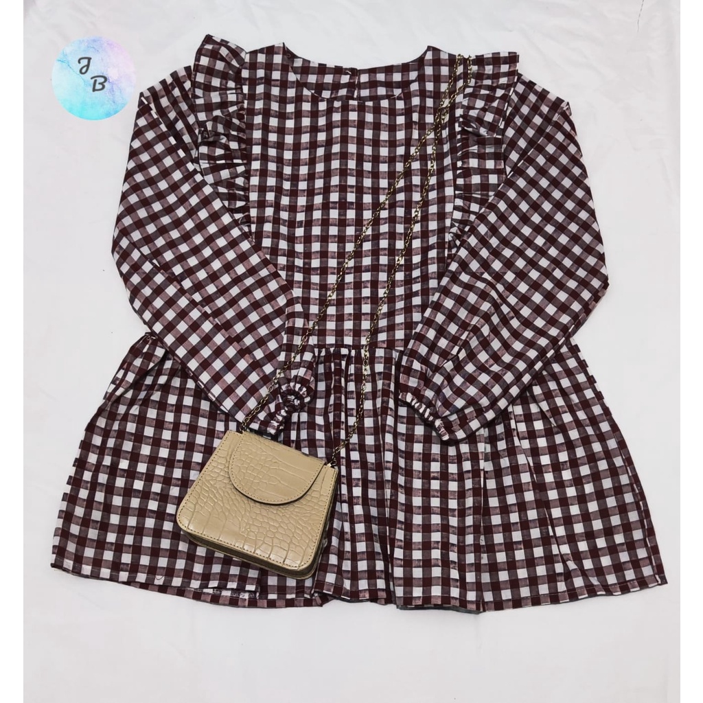 JB CIRELEA BLOUSE - BLOUSE MUTHIA / BLOUSE CIRELEA (LD 96 PJ 60)-Kotak Maroon