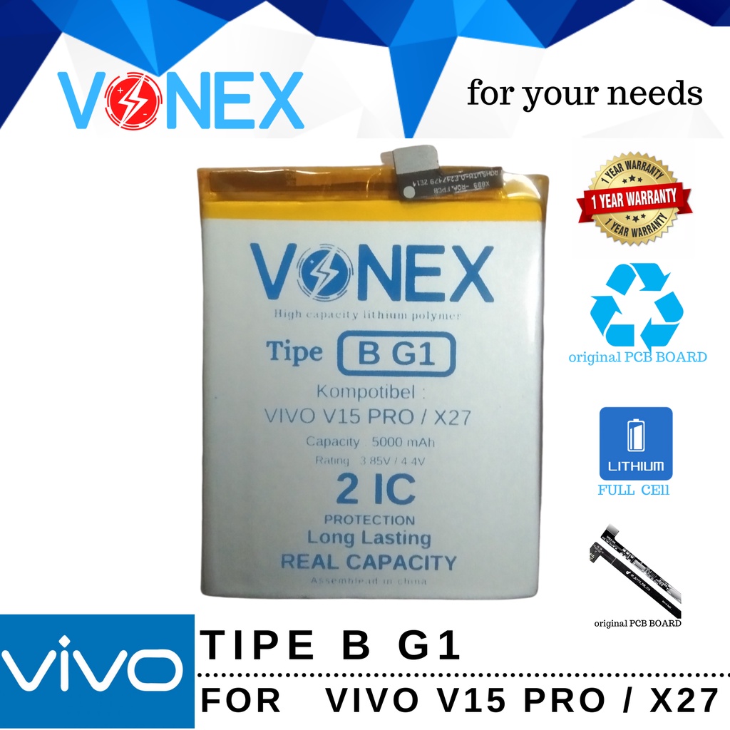 vonex baterai b-g1 for vivo v15 pro | Shopee Indonesia