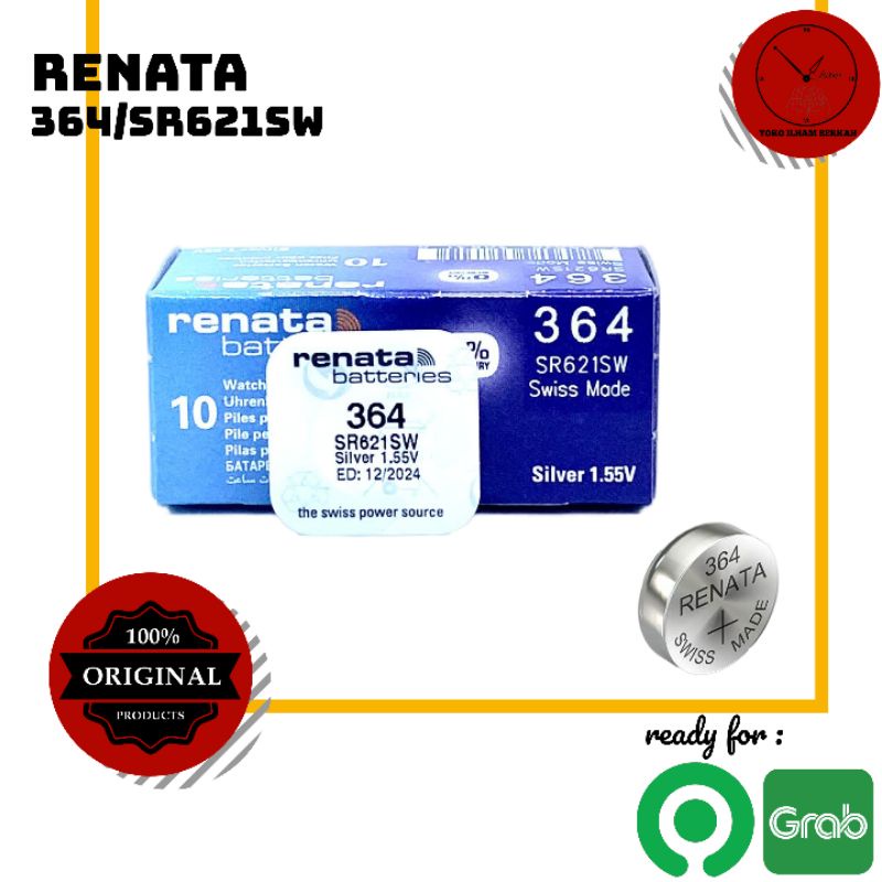 ORIGINAL Baterai Jam Tangan RENATA SR621SW / 364 / 621