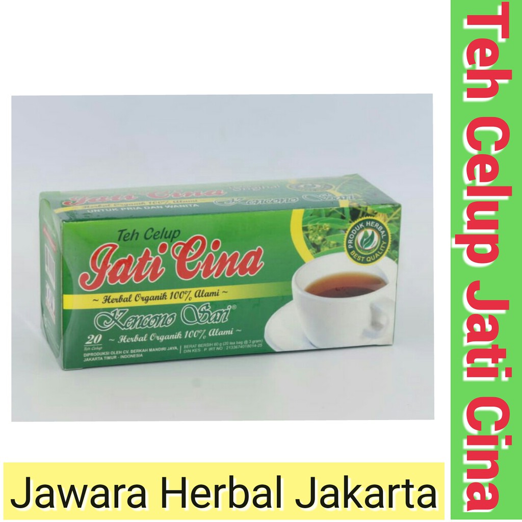 

Teh celup Jati Cina kencono sari Herbal Pelangsing 1 Box isi 20 kantong
