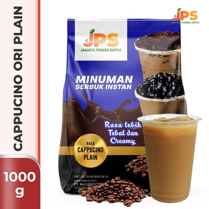 

DISKON - (BISA COD) Bubuk Minuman Cappucino Plain Powder JPS Tanpa Gula