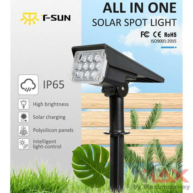 Lampu Taman sorot tancap Energi surya Solar Panel energy 20 LED anti air waterproof dekorasi 2