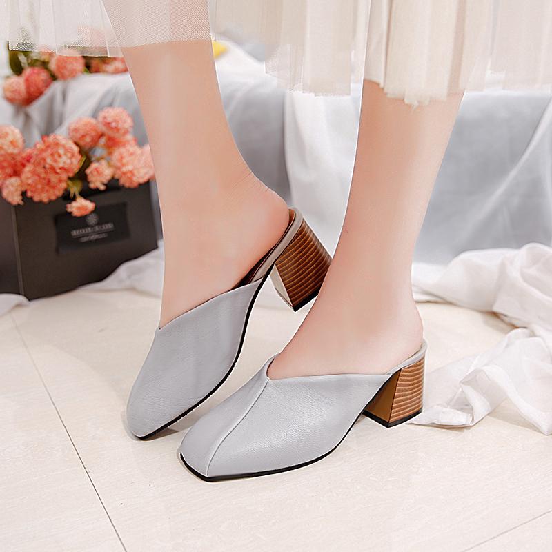 IELGY Sandal  Selop  Wanita  Model Korea Tebal Shopee  Indonesia
