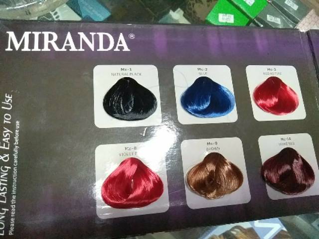 Miranda hair colour chart 60ml