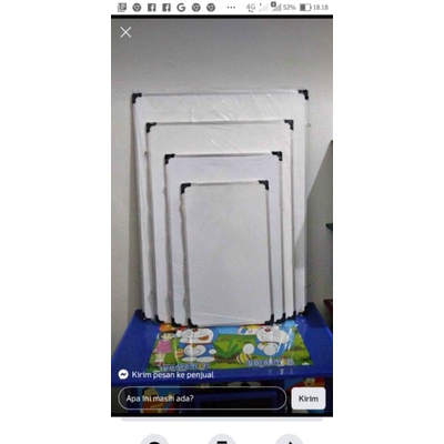 

Papan tulis whiteboard 2 in 1 / 60 x 80 cm
