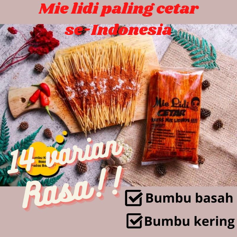 

Mie lidi cetar 150gram camilan legendaris