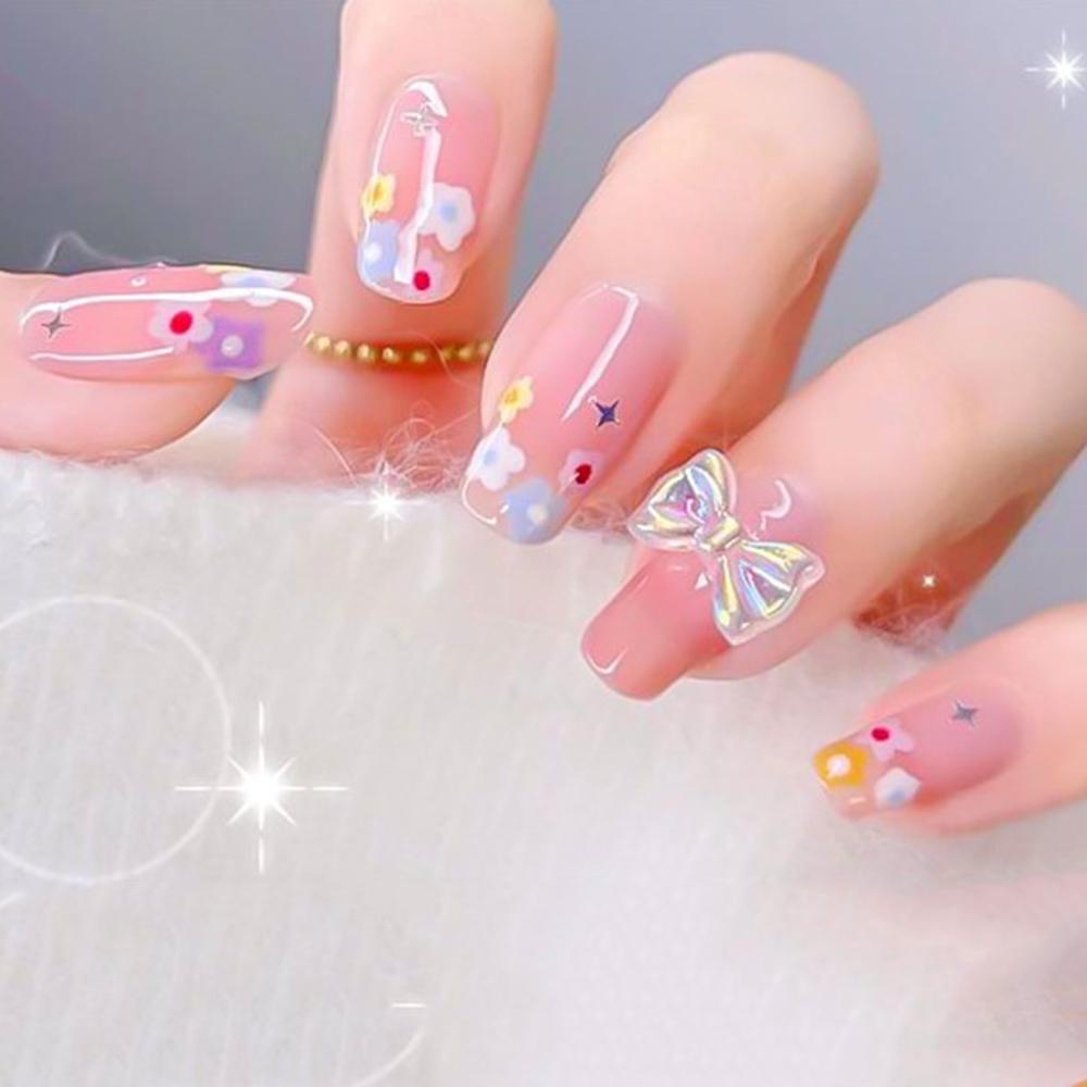 AUGUSTINA Agustin 3D Dekorasi Nail Art Gaya Jepang Smiley Face Manicure Aksesoris DIY Alat Kecantikan Kuku