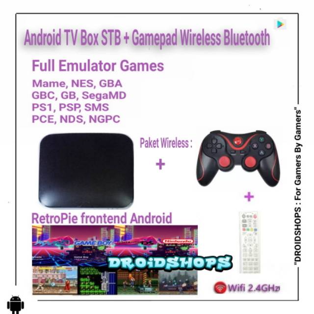 Jual Tv Box Stb Android Paket Wireless+Gamepad Bluetooth Terios X2 Atau Jenis Dongle Gamepad Wireless Tanpa Kabel Full Paket Gaming Support Tv 4K Baru Indonesia|Shopee Indonesia