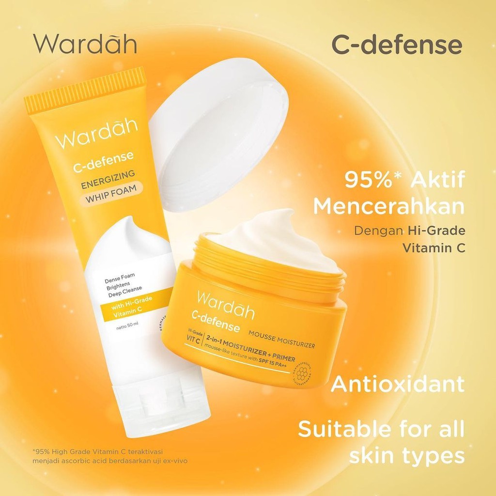 WARDAH C - Defense Mousse Moisturizer | Energizing Whip Foam