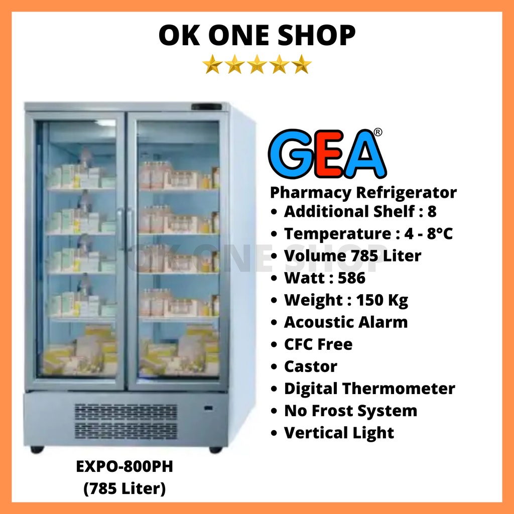 GEA EXPO-800PH Pharmacy Refrigeration / Vaccine Cooler / Kulkas Obat