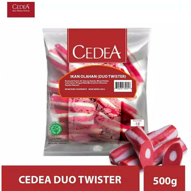 

CEDEA SEAFOOD OLAHAN IKAN FROZEN FOOD DUO TWISTER 500GR