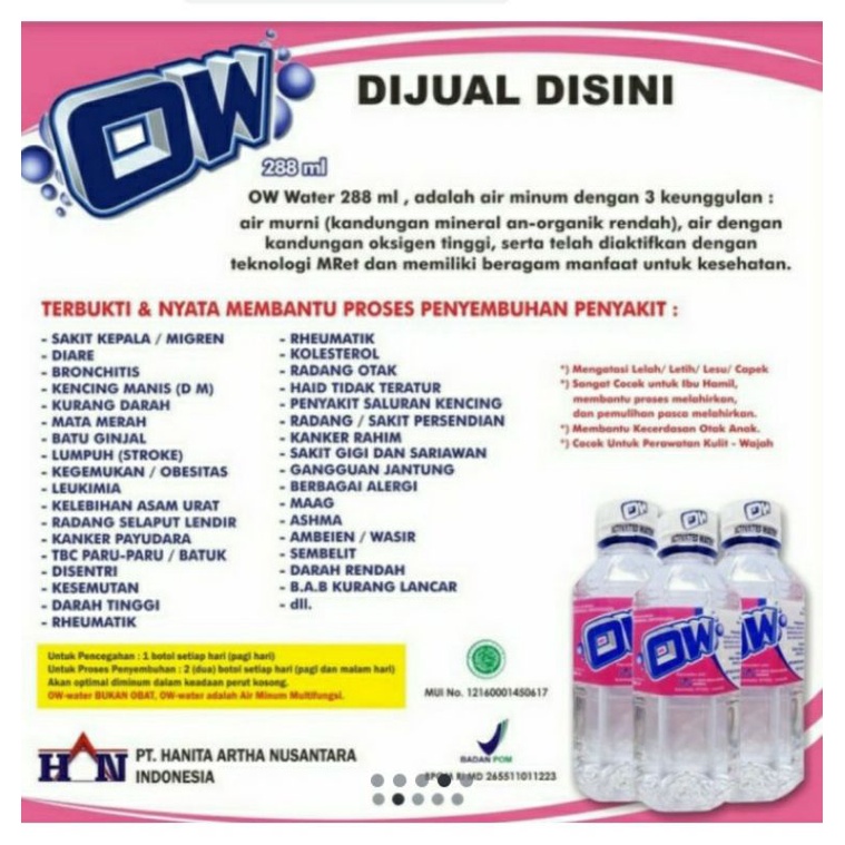 AIR OXYGEN OW ( OXYGEN WATER ) 288ML - PAKET JOIN MEMBER