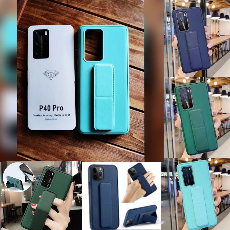 Case Huawei P40 Pro - Casing Huawei P40 Pro Premium Soft Luxury Stand