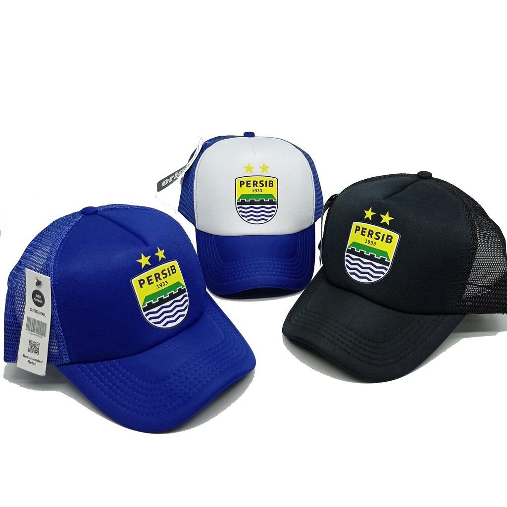 Topi Jaring Trucker Persib Trucker Sablon Persib Polos Dewasa Premium Topikupolos