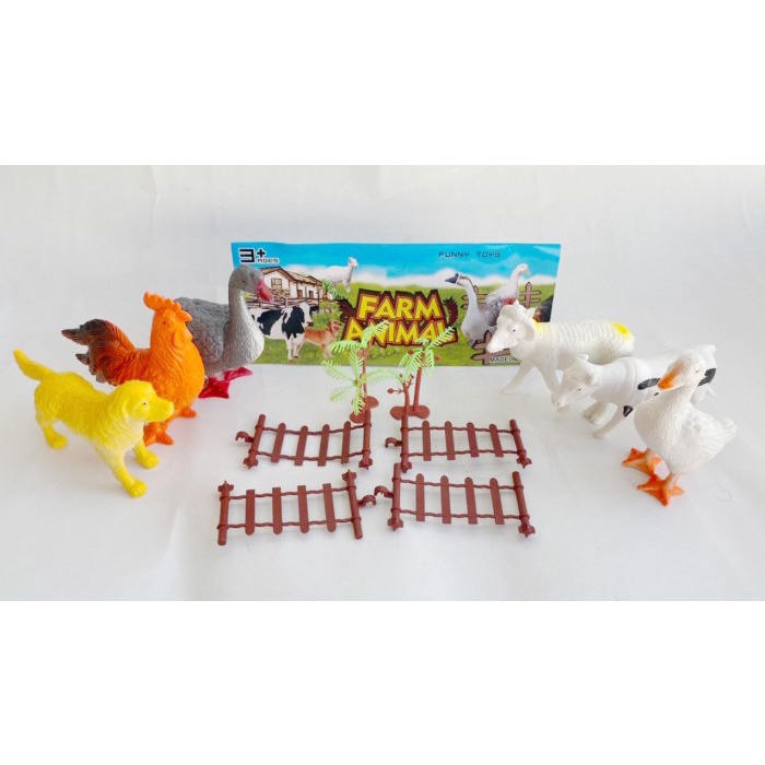 Mainan Binatang Karet Farm Animal 6 pcs