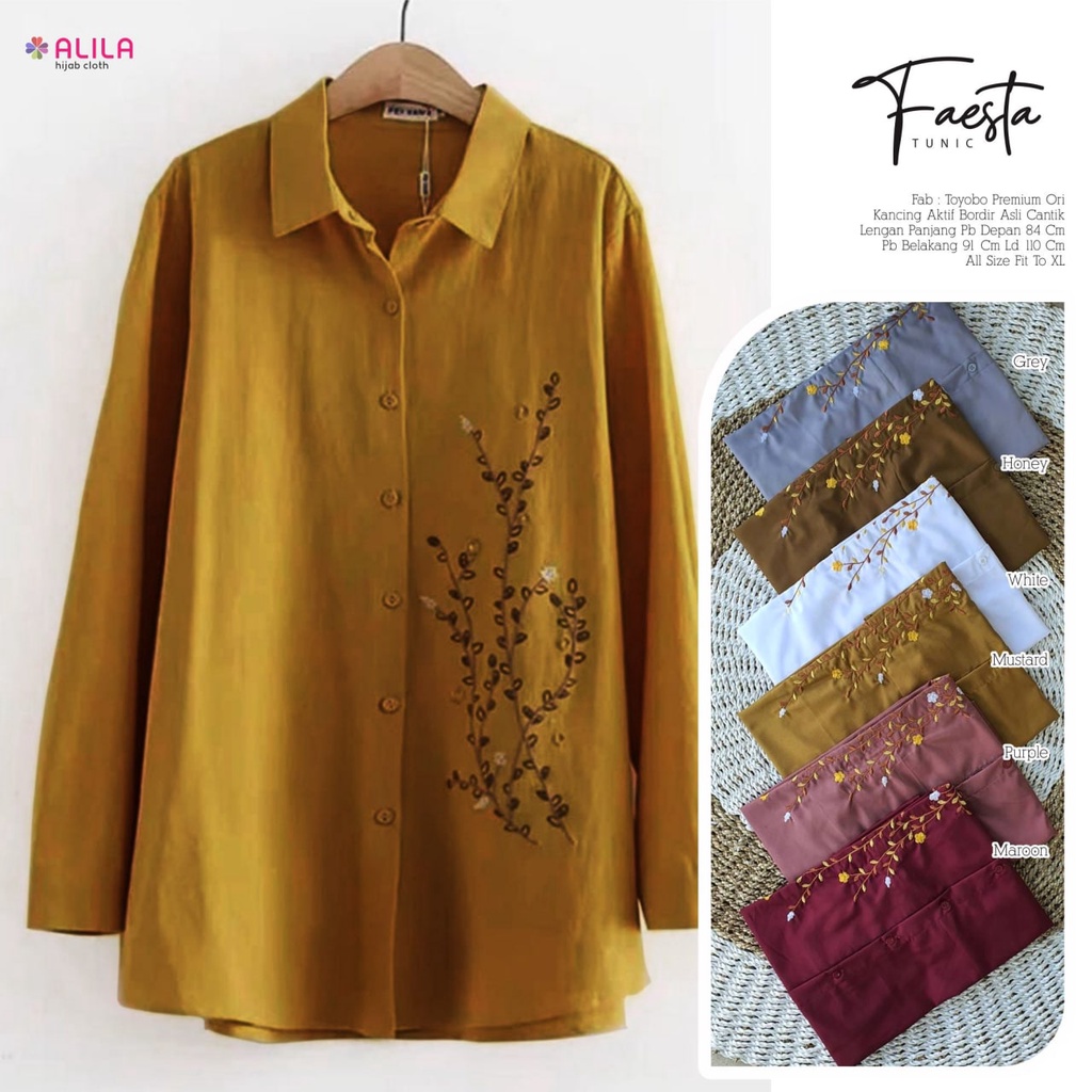 Tunik Polos Bahan Crepe / Tunik Kasual Wanita / Tunik Jumbo Polos / Tunik Yeslin Polos Premium