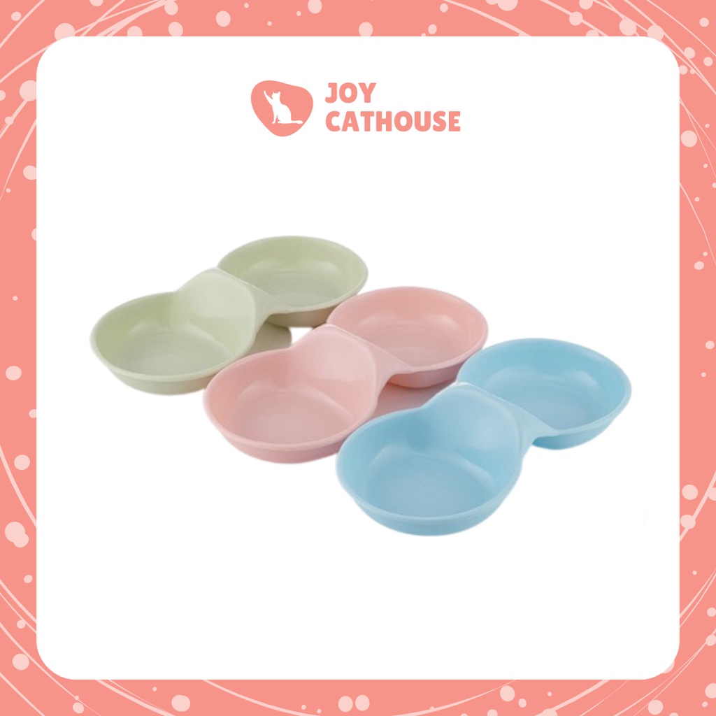 Tempat Makan Minum Aesthetic 2in1 Kucing Anjing Peliharaan Ukuran 24.5x11.7x3cm