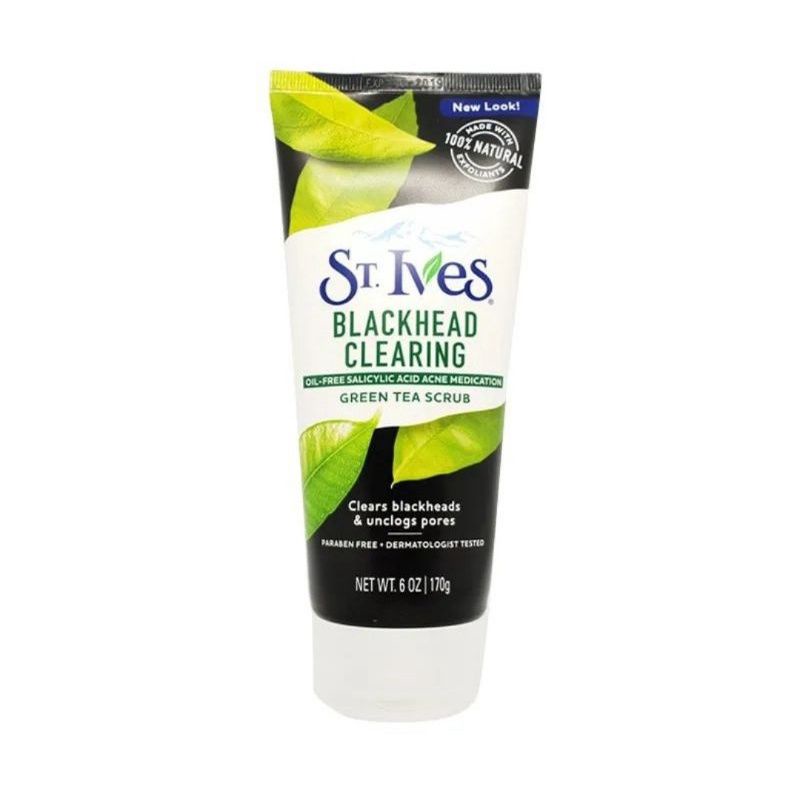 St. Ives Scrub 170gr Apricot, Oatmeal, Lemon, Green Tea, Acne Care, Soft Skin, blackhead