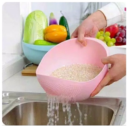 Wadah Cuci Beras Buah Sayur Saringan Wadah Baskom Serbaguna / Multifunction Bowl