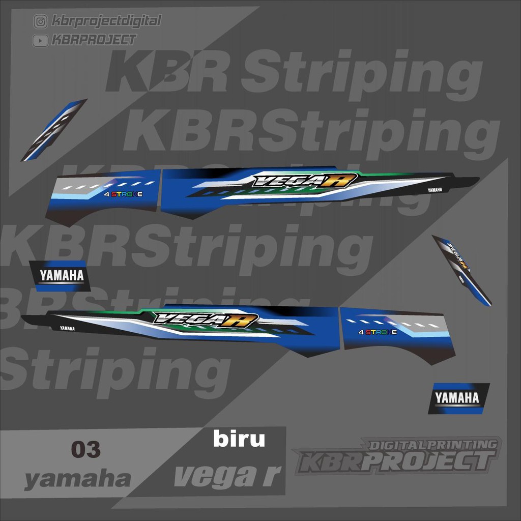 (cod) Stiker Motor vega r sticker striping list motor yamaha vega r 03 Racing vegar MOTOR VEGA R
