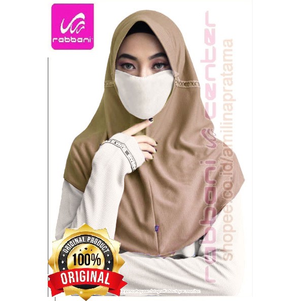 kerudung rabbani innova warna mocca [coklat muda/coklat mentah]