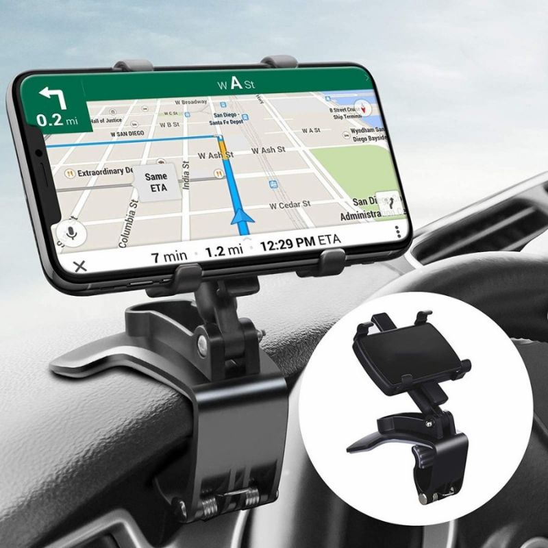 Holder Hp Dashboard Mobil Jepit 360 Derajat 3 in 1 Universal